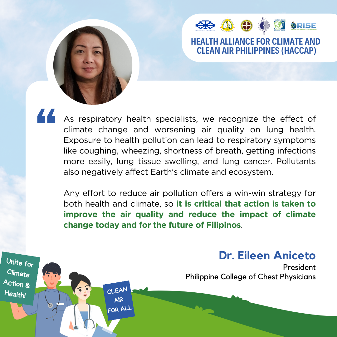 Health Alliance for Climate and Clean Air Philippines (HACCAP) - Dr. Eileen Aniceto