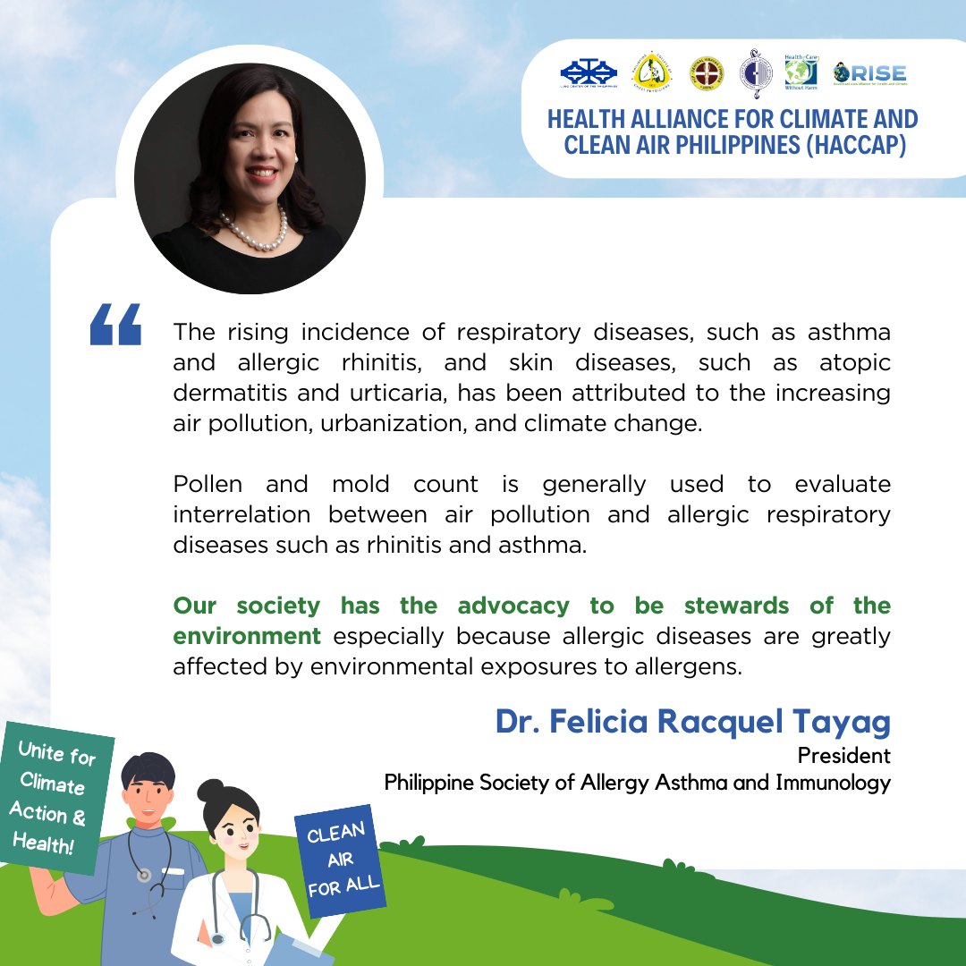 Health Alliance for Climate and Clean Air Philippines (HACCAP) - Dr. Felicia Racquel Tayag
